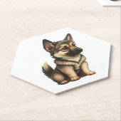 Chibi German Shepherd Untersetzer (angewinkelt)