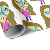 Chibi Geschenkpapier (Rolleneckpunkt)