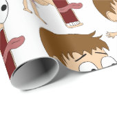 Chibi Geschenkpapier (Rolleneckpunkt)