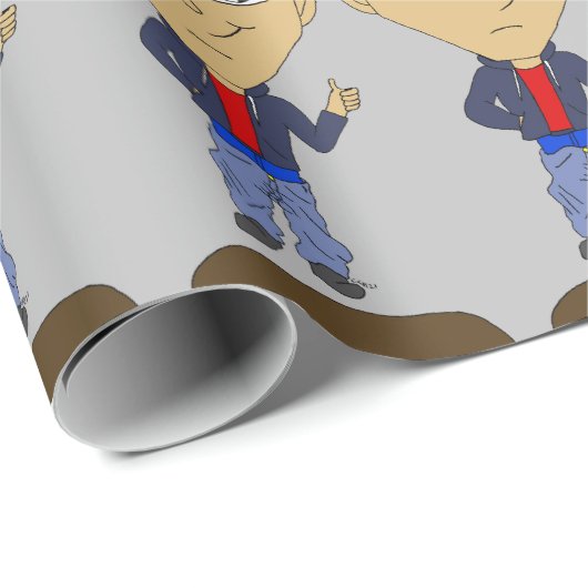 Chibi Geschenkpapier (Rolleneckpunkt)