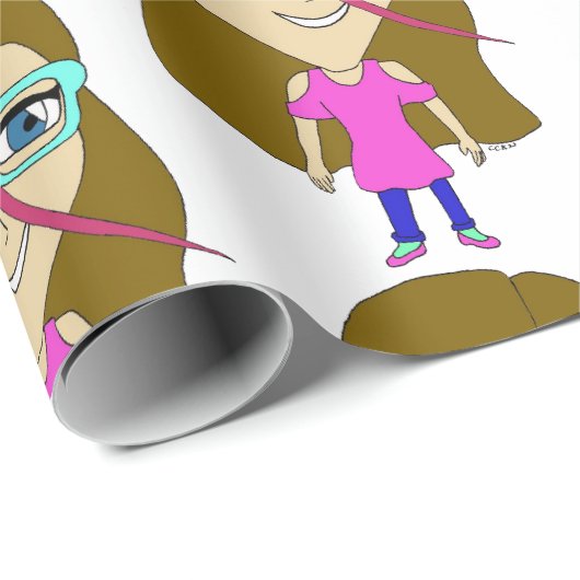Chibi Geschenkpapier (Rolleneckpunkt)