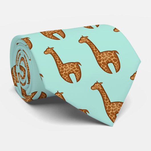 Chibi Giraffen Krawatte (Gerollt)