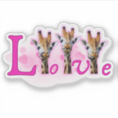 Chibi-Giraffenaufkleber Aufkleber (Vorderseite)