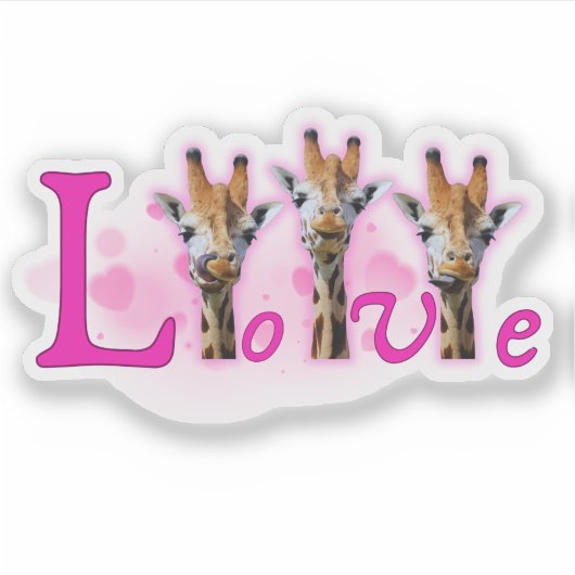 Chibi-Giraffenaufkleber Aufkleber (Vorderseite)