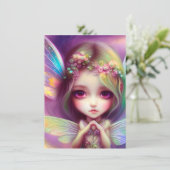 Chibi Girl Dankeskarte (Stehend Vorderseite)