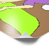 Chibi Girl mit einem hellen Schwanz-Foto Fotodruck (Ecke)