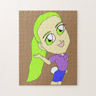 Chibi Girl mit einem Schwanz-Puzzle Puzzle