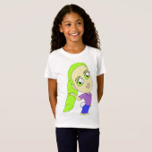 Chibi Girl mit sonnigen Schwanz T - Shirt (Vorne ganz)