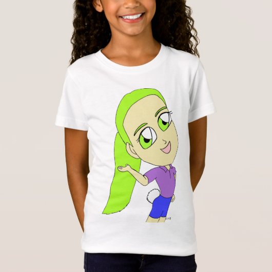 Chibi Girl mit sonnigen Schwanz T - Shirt (Vorderseite)