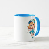 Chibi Girl Sporty Tasse (VorderseiteRechts)