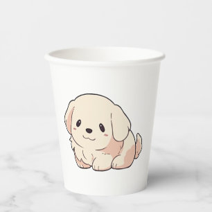 Chibi Golden Retriever Welppy Pappbecher