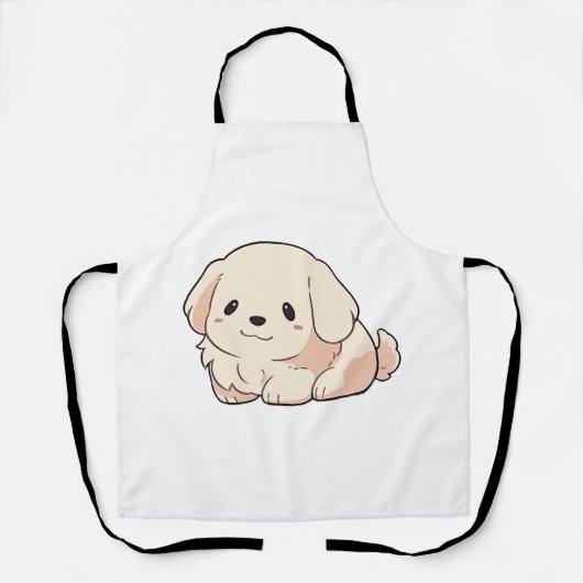Chibi Golden Retriever Welppy Schürze (Vorderseite)