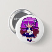 Chibi Goth Button (Vorne & Hinten)