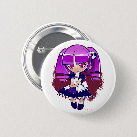 Chibi Goth Button (Vorne & Hinten)