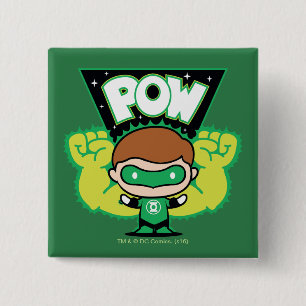 Chibi Green Lantern bilden Riesenfäuste Button