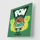 Chibi Green Lantern bilden Riesenfäuste Quadratische Wanduhr (Winkel)
