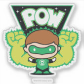 Chibi Green Lantern bilden Riesenfisten Aufkleber (Vorderseite)