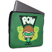 Chibi Green Lantern bilden Riesenfisten Laptopschutzhülle (Vorne Rechts)