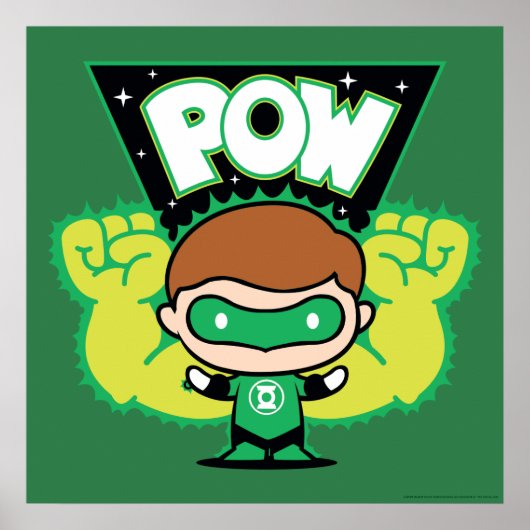 Chibi Green Lantern bilden Riesenfisten Poster (Vorne)