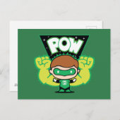 Chibi Green Lantern bilden Riesenfisten Postkarte (Vorne/Hinten)