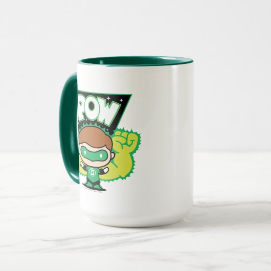 Chibi Green Lantern bilden Riesenfisten Tasse (Vorderseite Links)
