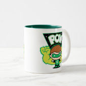 Chibi Green Lantern bilden Riesenfisten Zweifarbige Tasse (VorderseiteRechts)