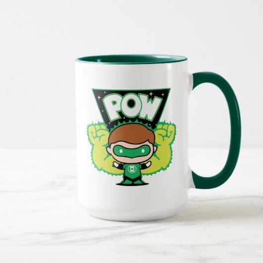 Chibi Green Lantern bildet riesige Fäuste Tasse (Rechts)
