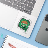 Chibi Green Lantern fliegen durch den Weltraum Aufkleber (Laptop mit iPhone)