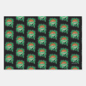 Chibi Green Lantern fliegen durch den Weltraum Geschenkpapier Set (Vorderseite 2)