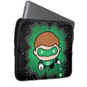 Chibi Green Lantern fliegen durch den Weltraum Laptopschutzhülle (Vorne Rechts)