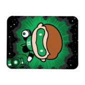 Chibi Green Lantern fliegen durch den Weltraum Magnet (Horizontal)