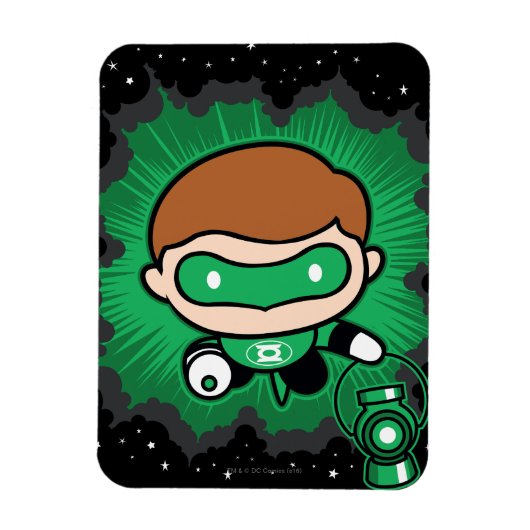 Chibi Green Lantern fliegen durch den Weltraum Magnet (Vertikal)