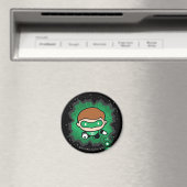 Chibi Green Lantern fliegen durch den Weltraum Magnet (In Situ (Geschirrspüler))