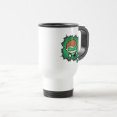 Chibi Green Lantern fliegen durch den Weltraum Reisebecher (VorderseiteRechts)