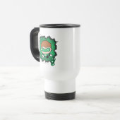 Chibi Green Lantern fliegen durch den Weltraum Reisebecher (Vorderseite Links)