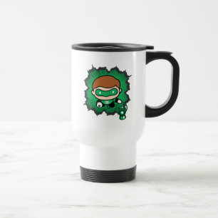 Chibi Green Lantern fliegen durch den Weltraum Reisebecher