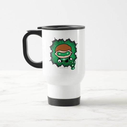 Chibi Green Lantern fliegen durch den Weltraum Reisebecher (Links)