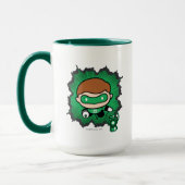 Chibi Green Lantern fliegen durch den Weltraum Tasse (Links)