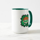 Chibi Green Lantern fliegen durch den Weltraum Tasse (VorderseiteRechts)