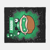 Chibi Green Lantern Flying Through Space Fleecedecke (Vorderseite (Horizontal))