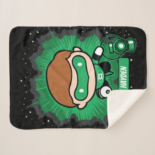 Chibi Green Lantern Flying Through Space Sherpadecke (Vorderseite (Horizontal))