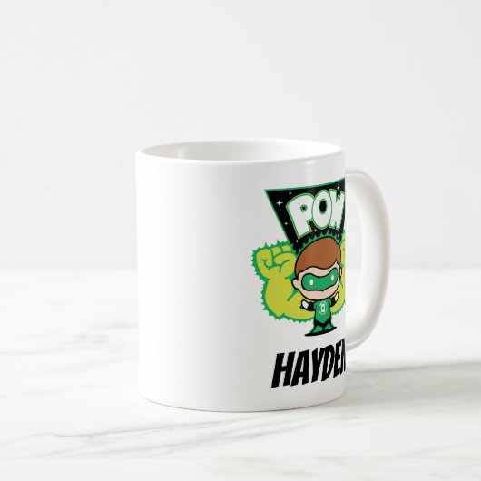 Chibi Green Lantern Forming Giant Fists Kaffeetasse (VorderseiteRechts)