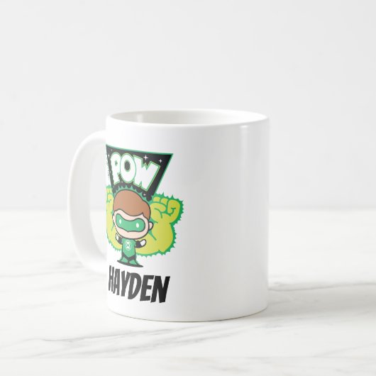 Chibi Green Lantern Forming Giant Fists Kaffeetasse (Vorderseite Links)