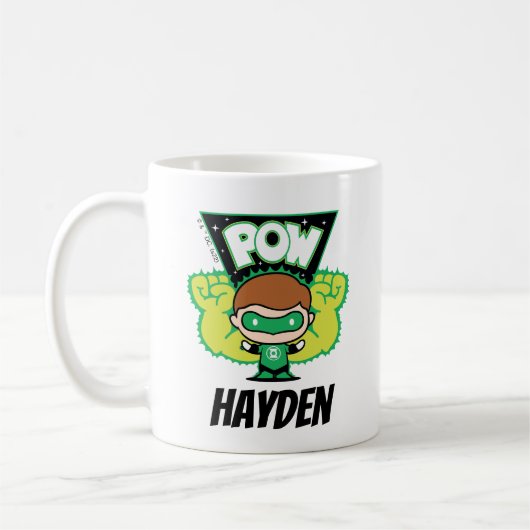 Chibi Green Lantern Forming Giant Fists Kaffeetasse (Links)