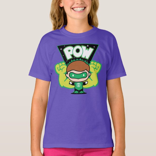 Chibi Green Lantern Forming Giant Fists T-Shirt (Vorderseite)