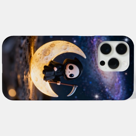 chibi grim reaper sitting on a crescent moon Case-Mate iPhone hülle (Rückseite (Horizontal))