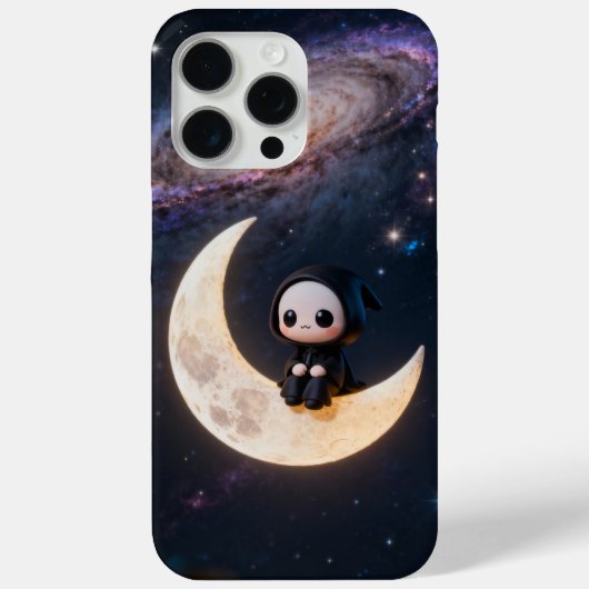 chibi grim reaper sitting on a crescent moon Case-Mate iPhone hülle (Rückseite)
