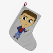 Chibi Großer Weihnachtsstrumpf (Vorderansicht (hängend))