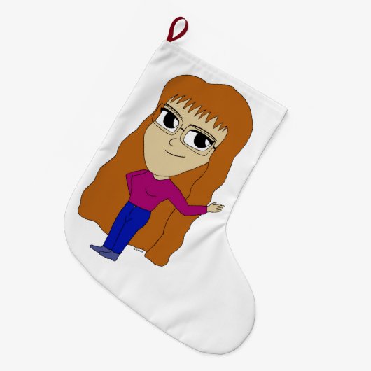 Chibi Großer Weihnachtsstrumpf (Vorderansicht (hängend))