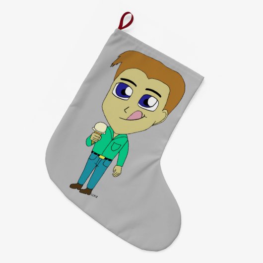 Chibi Großer Weihnachtsstrumpf (Vorderansicht (hängend))